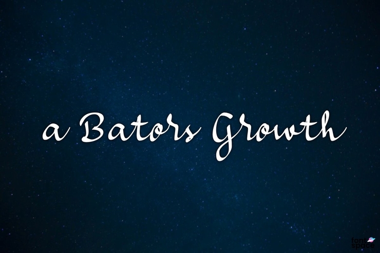 a Bators Growth字体 2