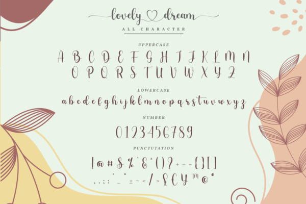 Lovely Dream字体 2