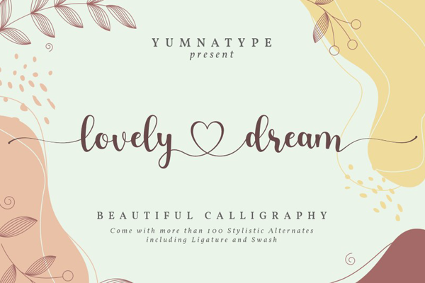 Lovely Dream字体 3