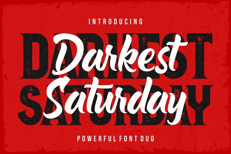 Darkest Saturday字体 3