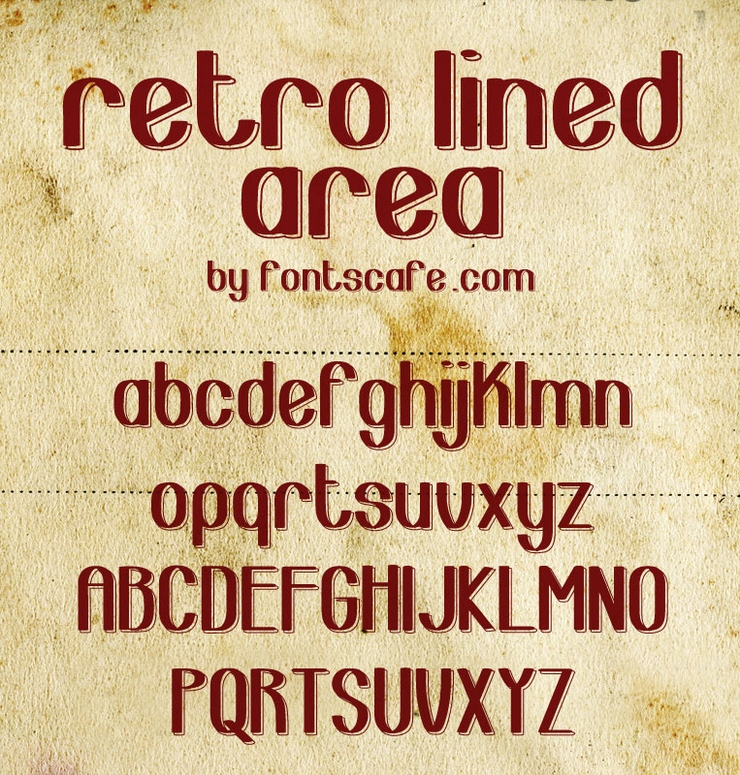 retro lined area字体 2