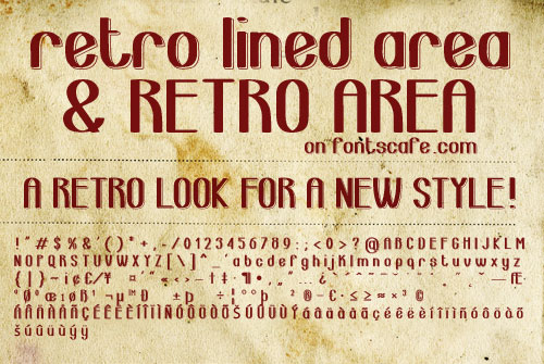 retro lined area字体 4