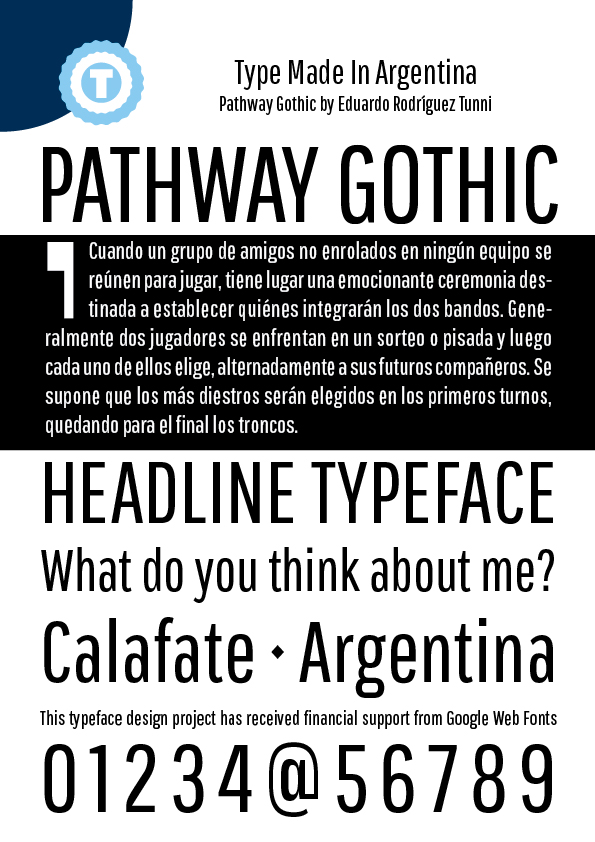 Pathway Gothic One字体 1