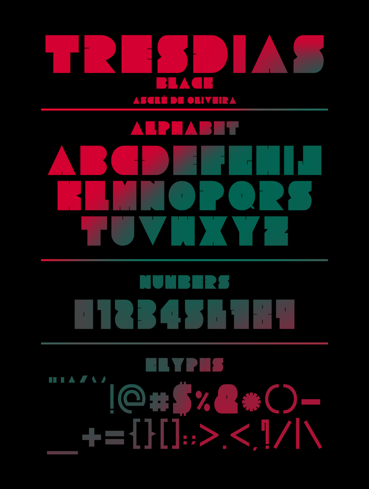Tresdias Black字体 1