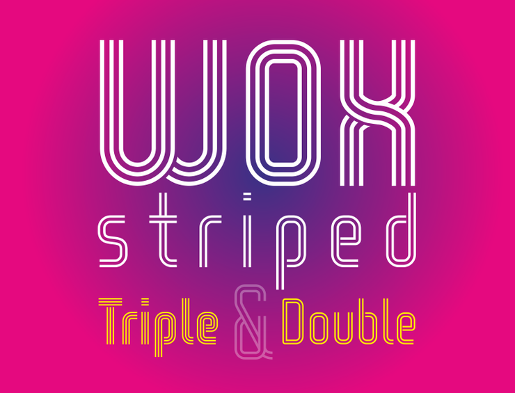 WOX-Striped Triple Demo字体 1