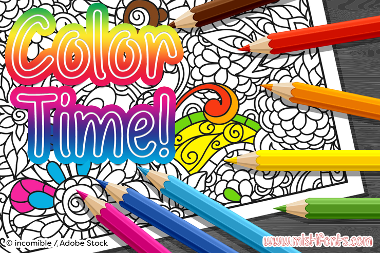 Color Time字体 1