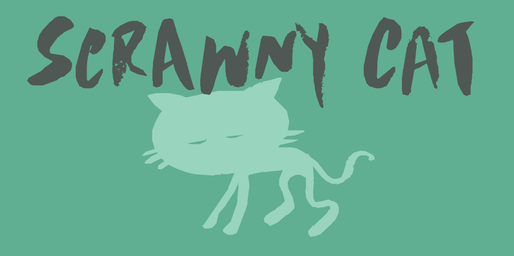 DK Scrawny Cat字体 1