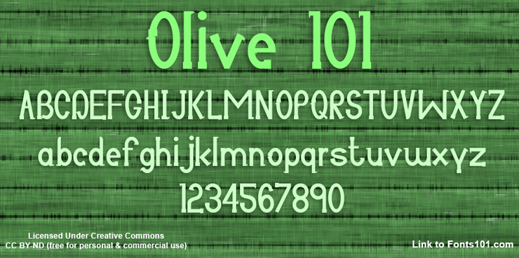 Olive 101字体 1