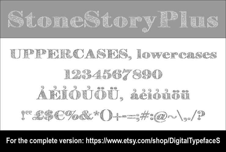StoneStoryPlusP字体 2