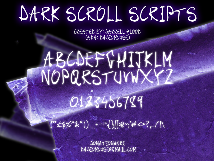 Dark Scroll Scripts字体 1