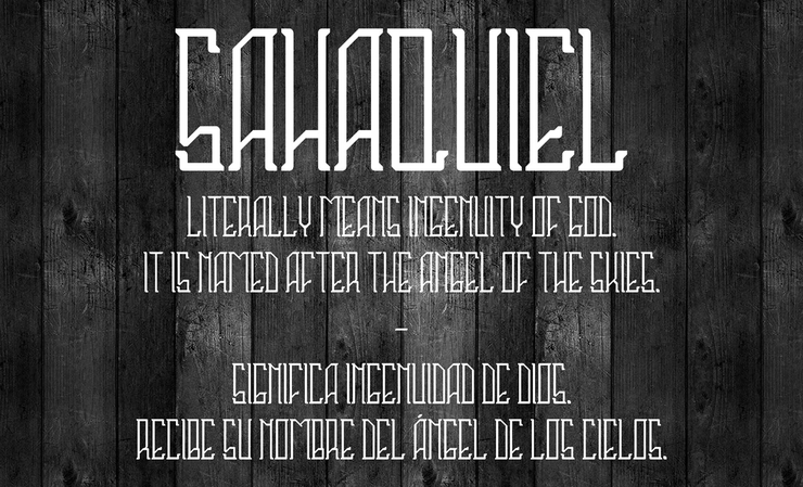 Sahaquiel字体 1