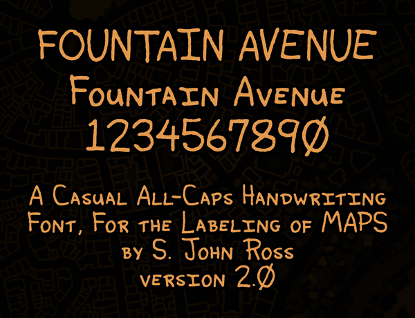 Fountain Avenue字体 2