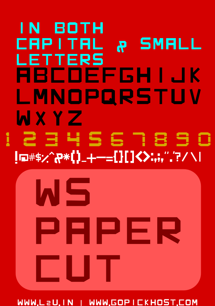 WS Paper Cut字体 2