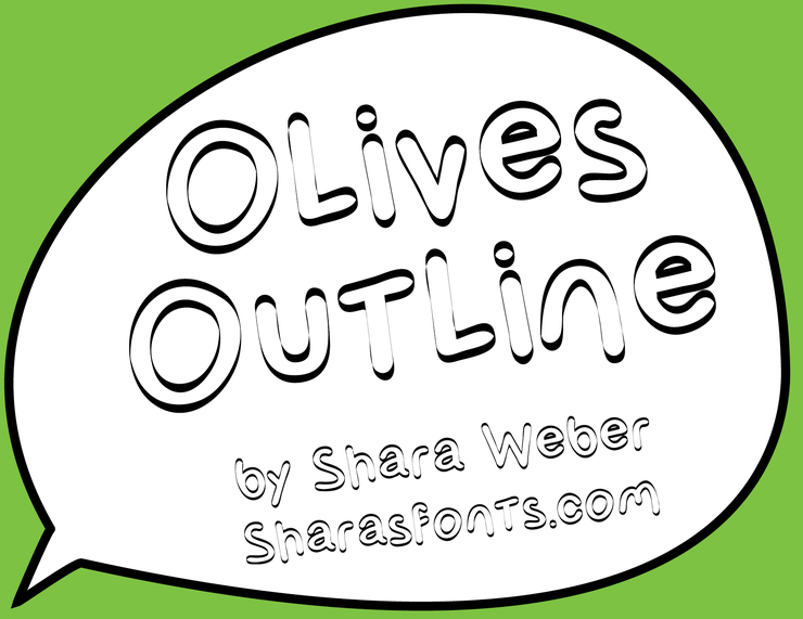 Olives Outline字体 1