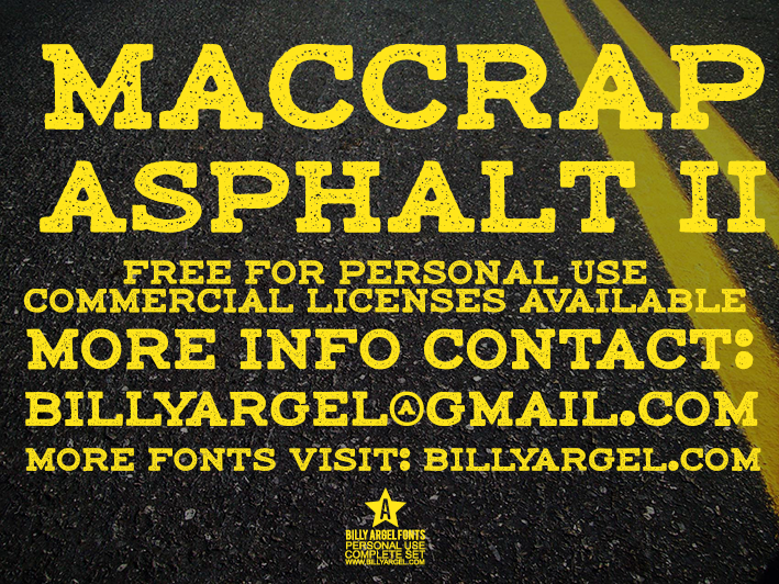 maccrap asphalt II字体 1