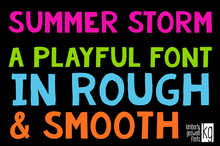 KG Summer Storm Rough字体 2