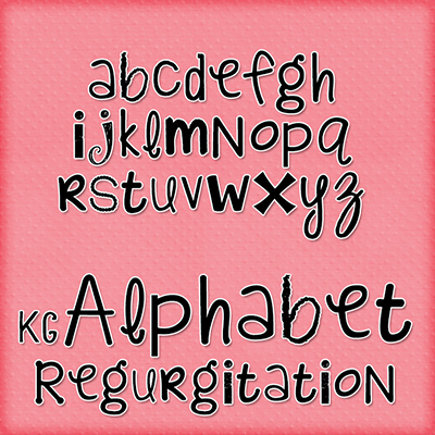 KG Alphabet Regurgitation字体 2