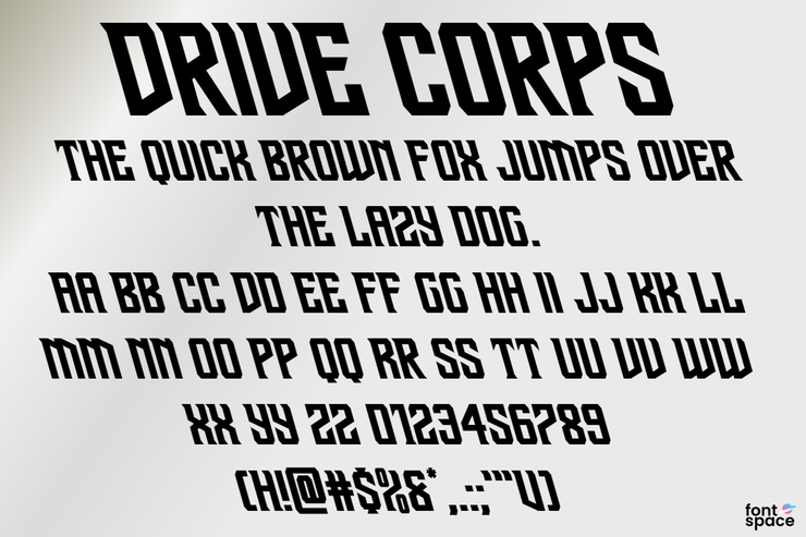 Drive Corps字体 5