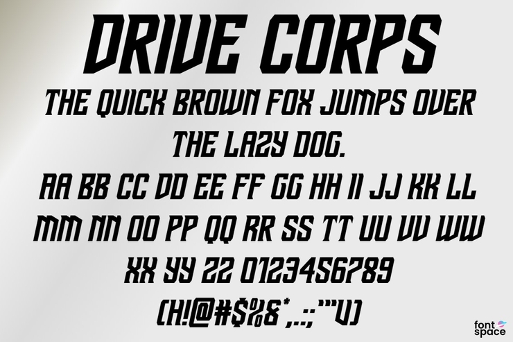 Drive Corps字体 10