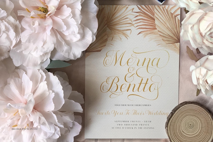 Broted Young plant script字体 2