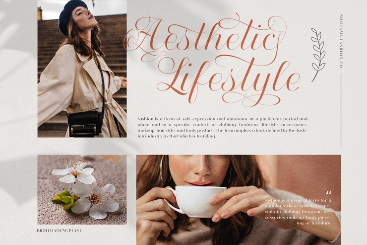 Broted Young plant script字体 4