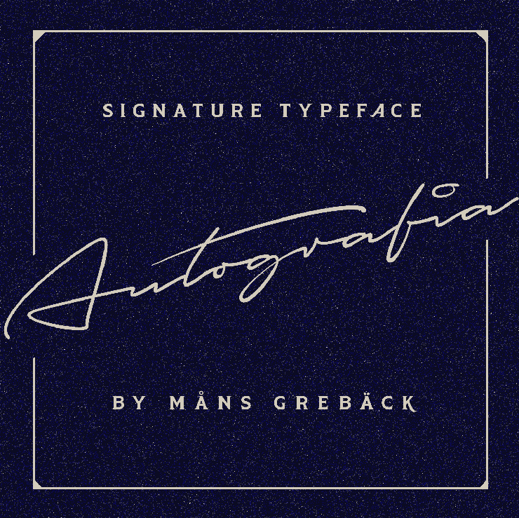 Autografia字体 2