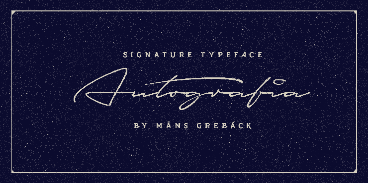 Autografia字体 5