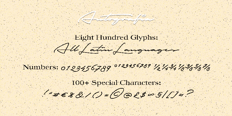 Autografia字体 6