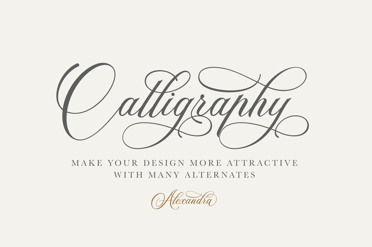 Alexandra Calligraphy字体 3
