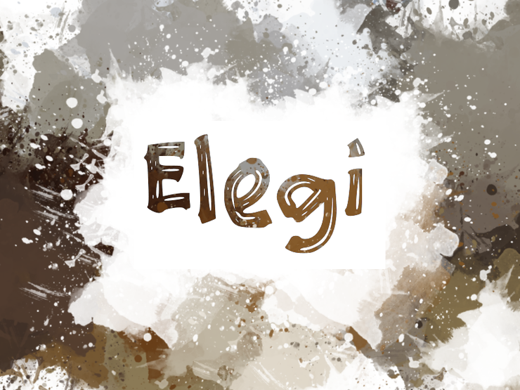 e Elegi字体 1