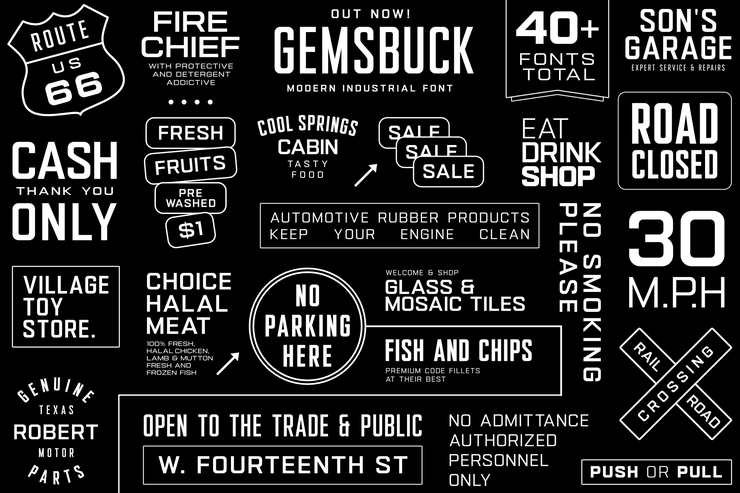 Gemsbuck 01 Thin字体 3
