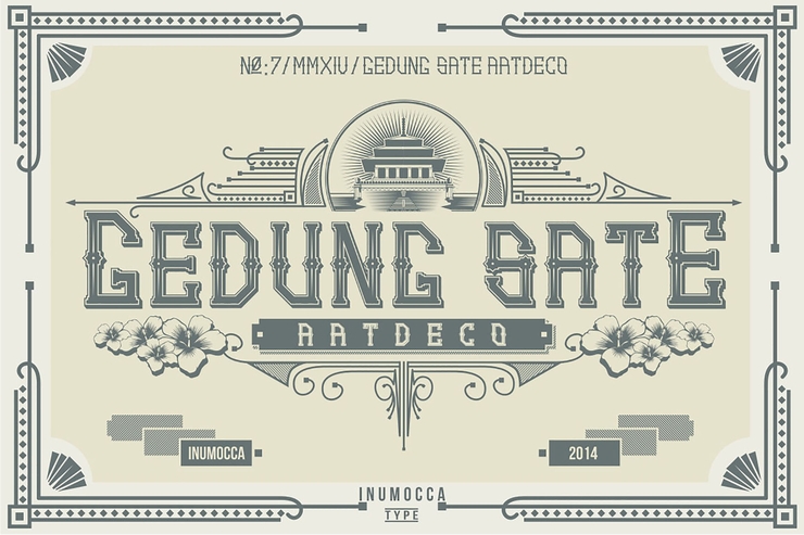 Gedung sate Artdeco字体 3