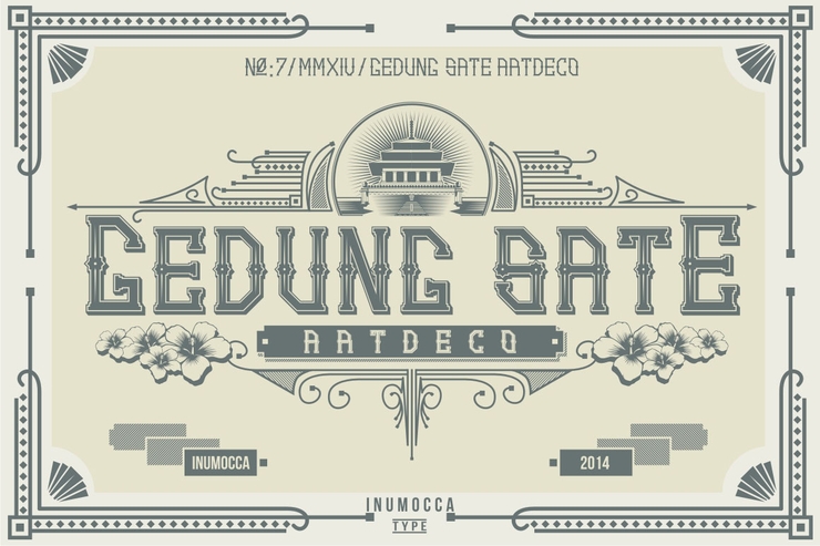 Gedung sate Artdeco字体 5