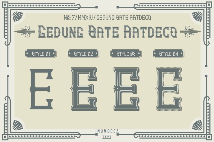 Gedung sate Artdeco字体 6