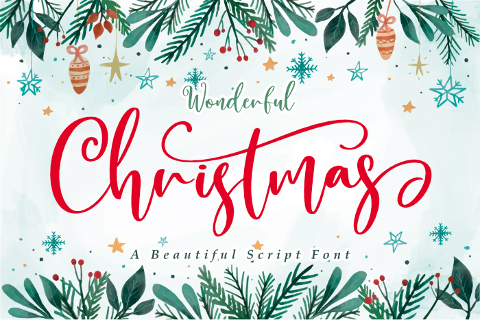Wonderful Christmas字体 1