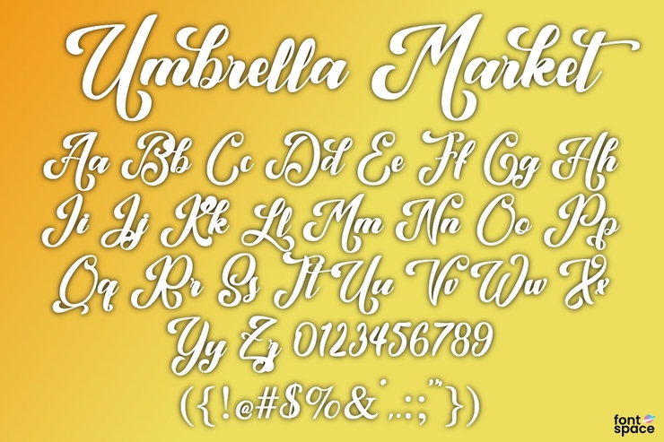 Umbrella Market字体 1