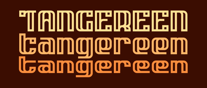 Tangereen 1 & 2字体 6