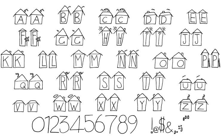 Alphabet Houses字体 1