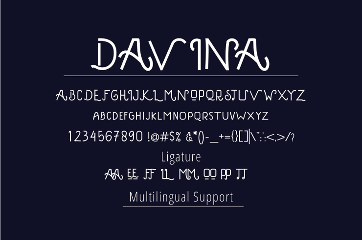 Davina Vintage字体 3