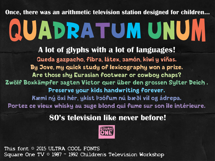 Quadratum Unum字体 1