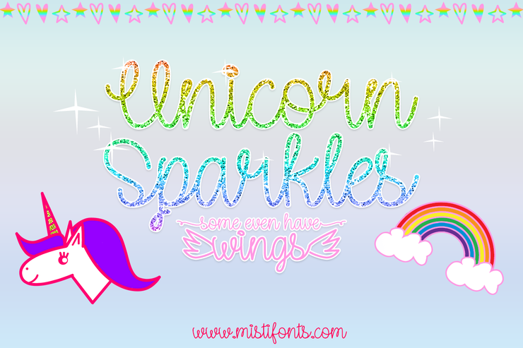 Unicorn Sparkles字体 1