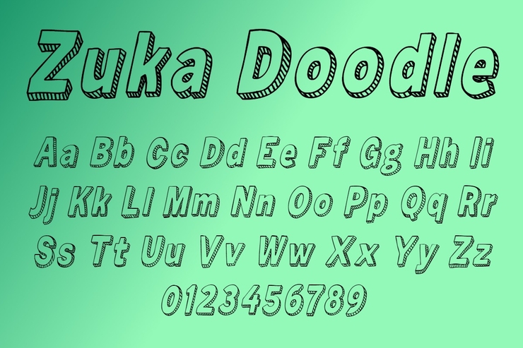 Zuka Doodle字体 1