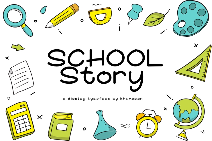 School Story字体 1