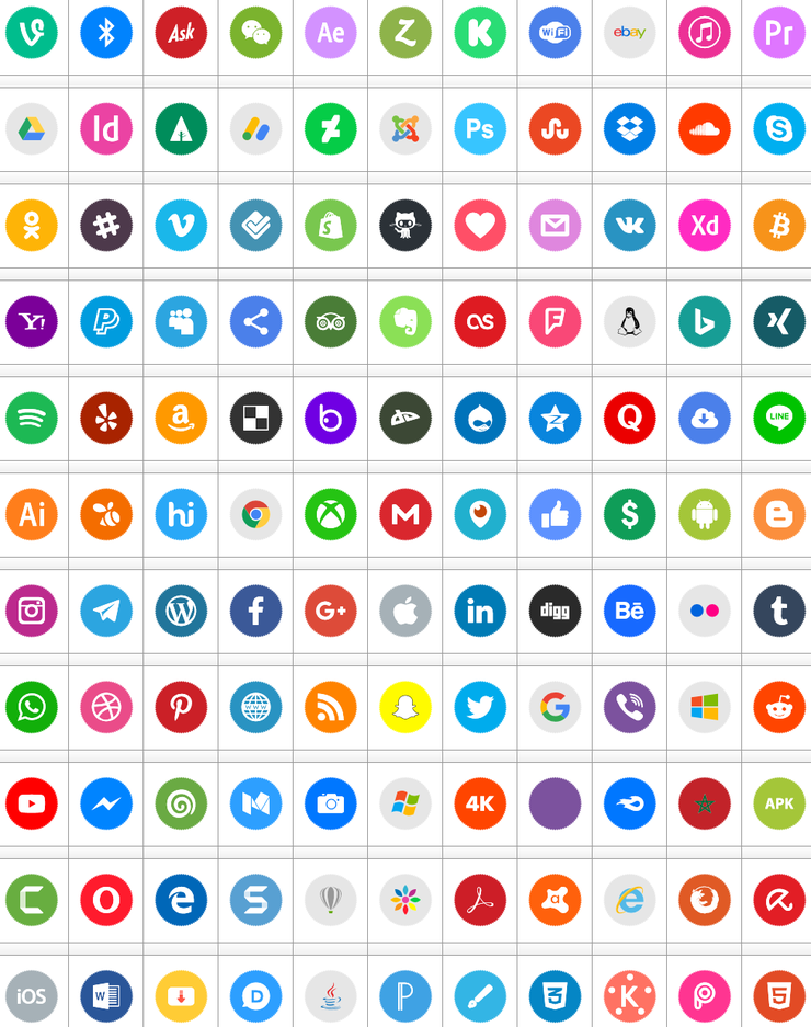Icons Social Media 4字体 1