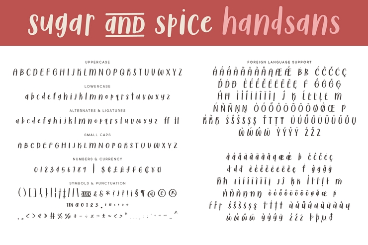 Sugar & Spice HandSans字体 2