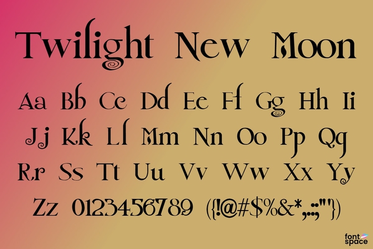 Twilight New Moon字体 2