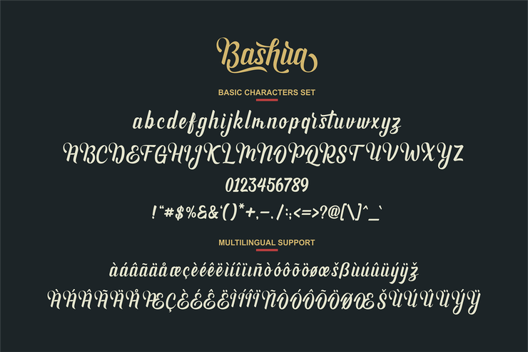 Bashira字体 9