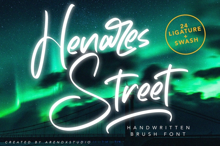Henares Street字体 8