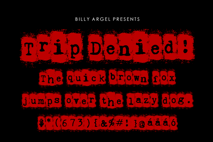 Trip Denied字体 3