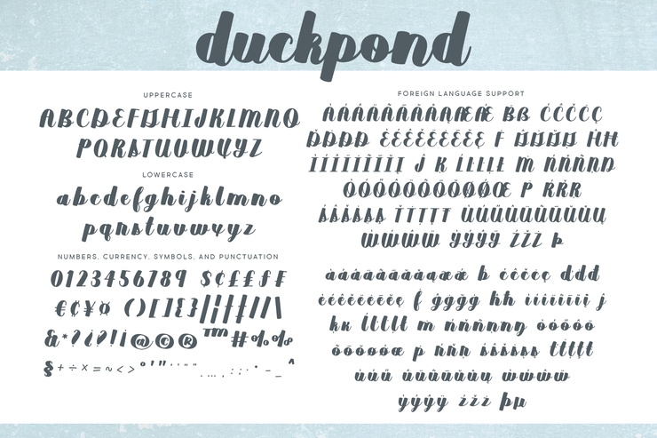 Duckpond字体 2